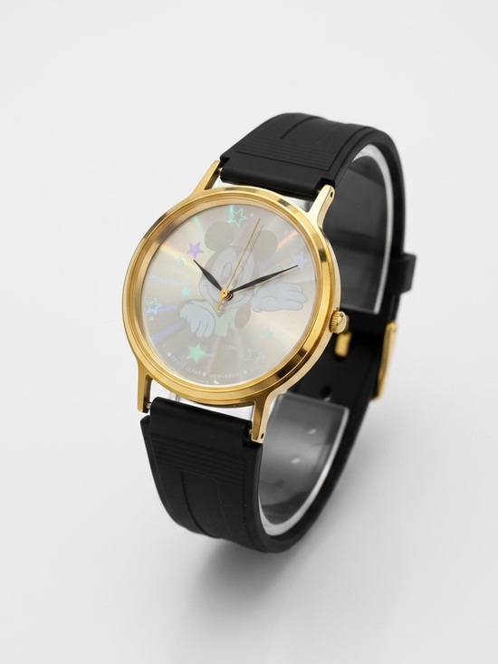 Disney Accessories - Vintage Lorus Disney Mickey Mouse Analog Watch, Gold Tone & Black Strap